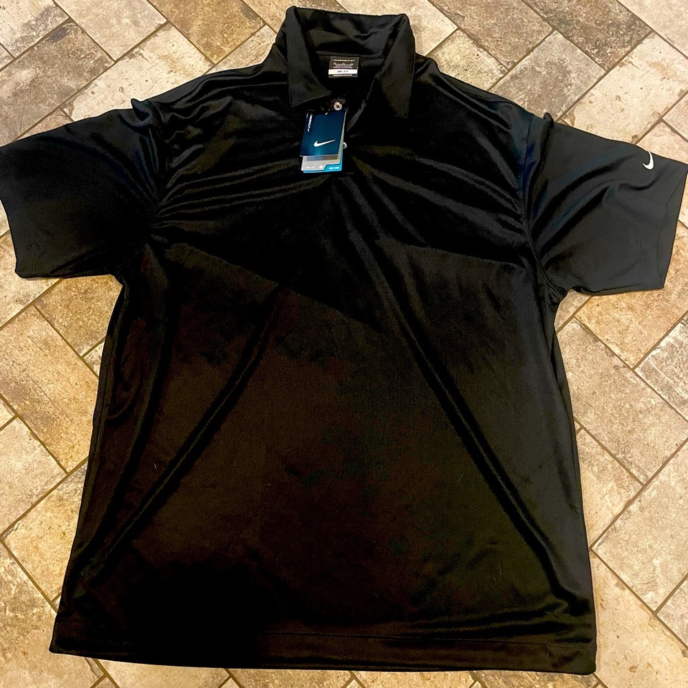 Black/Nike Dri-Fit Golf T-Shirt/Polo